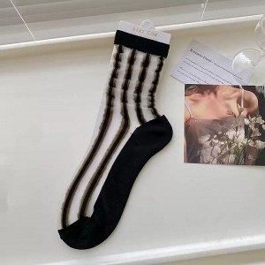 Носки женские, прозрачные, высокие, 1 пара