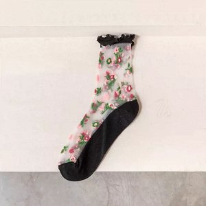 Носки женские, прозрачные, высокие, 1 пара
