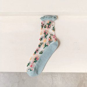 Носки женские, прозрачные, высокие, 1 пара