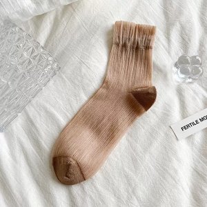 Носки женские, прозрачные, высокие, 1 пара