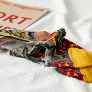 Носки женские, прозрачные, высокие, 4 пары