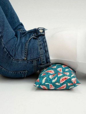 AmaroBaby Подушка ортопедическая (Валик) с лузгой гречихи AMARO HOME Eco Line 20х50 см, (Арбузики бирюза), син