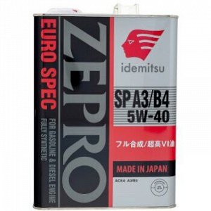 Масло моторное IDEMITSU Zepro Euro Spec 5W40 SN/CF синтетика 4л