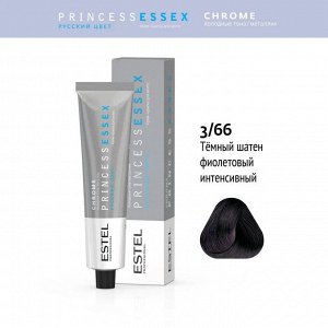 Estel Princess Essex Chrome 3/66 Темный шатен фиолетовый интенсивный 60 мл