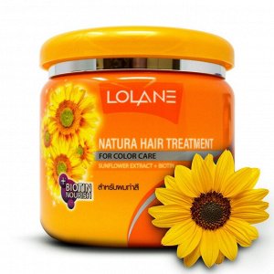Маска для волос с экстрактом подсолнечника "Питание и Защита цвета" LOLANE NATURA 500гр