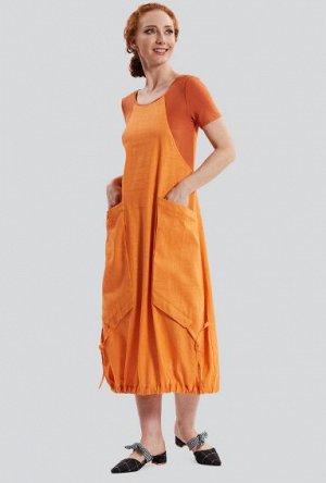 Платье "Антия" оранжевый