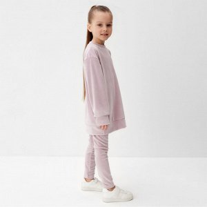 Костюм детский (свитшот, лосины) KAFTAN Plushy 30 (98-104), лиловый