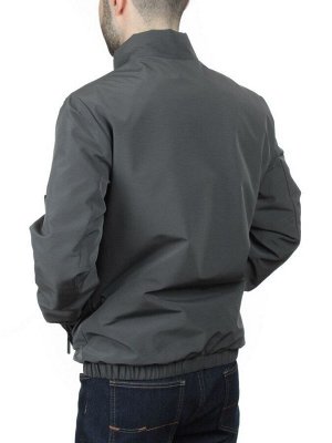 EM25057-1 DARK GRAY Куртка-бомбер мужская демисезонная (100 гр. синтепон)