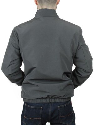 EM25057-1 DARK GRAY Куртка-бомбер мужская демисезонная (100 гр. синтепон)