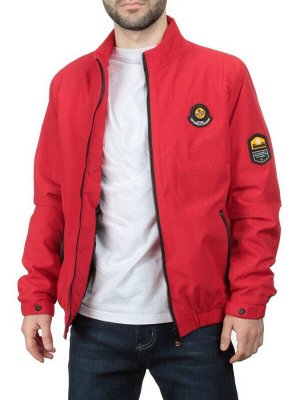 EM25057 RED Куртка-бомбер мужская демисезонная (100 гр. синтепон)