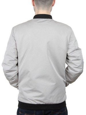 EM25056-2 LIGHT GRAY Куртка-бомбер мужская демисезонная (100 гр. синтепон)