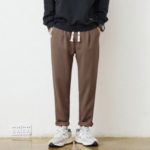 Мужские брюки на резинке, цвет коричневый