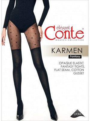 Karmen Колготки с имитацией гольфинов и сердечками