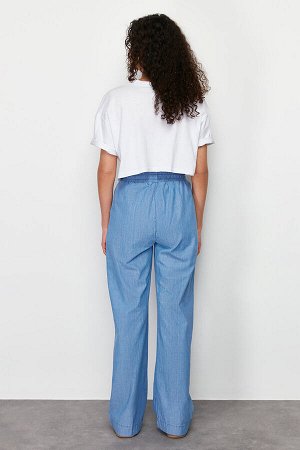 Синие широкие джинсы Chambre с высокой талией и эластичной резинкой на талии