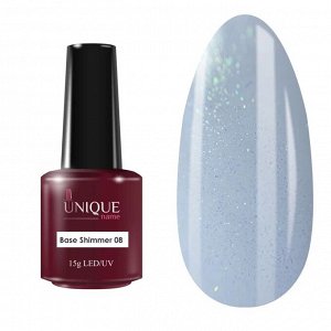 Unique Shimmer камуфлирующая база для маникюра/гель-лака, 15 мл