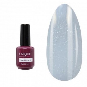 Unique Shimmer камуфлирующая база для маникюра/гель-лака, 15 мл
