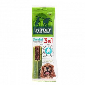 ДЕНТАЛ 3в1 с мятой для собак Titbit для мелких и средних пород, 110 г