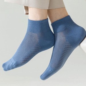 Мужские укороченные носки сетчатые, темно-коричневый