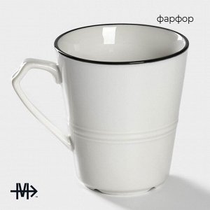Кружка фарфоровая Magistro «Морской бриз», 220 мл, цвет белый