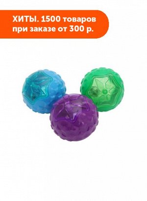 Игрушка для собак Мяч WOGY 9,5см (мигает), микс цветов