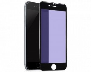 Защитное стекло iPhone 7/8 Plus Anti Blue-Ray (тех упак) черное