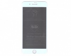 Защитное стекло iPhone 7/8 Plus 5D (тех упак) приватное белое