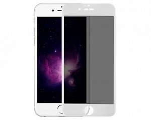 Защитное стекло iPhone 6/6S Plus 2.5D (тех упак) приватное белое