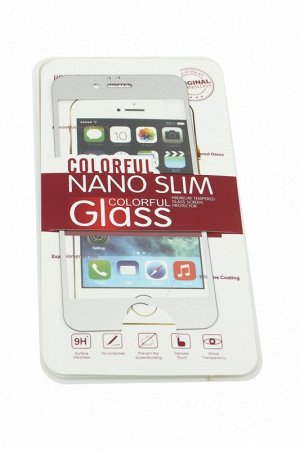 Защитное стекло iPhone 6/6S colour серебро, переднее + заднее