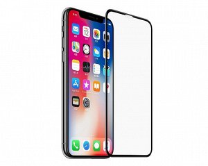 Защитное стекло iPhone X/XS 6D черное