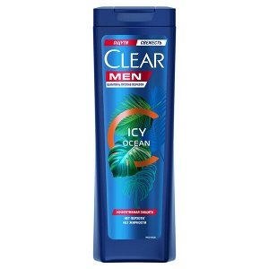 Clear Men мужской шампунь против перхоти Icy Ocean для подростков с ароматом ментола и морской солью 380 мл