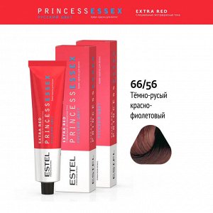 Эстель Крем краска для волос ESTEL PRINCE Extra Red, 66/56 Темно-русый красно-фиолетовый,60мл