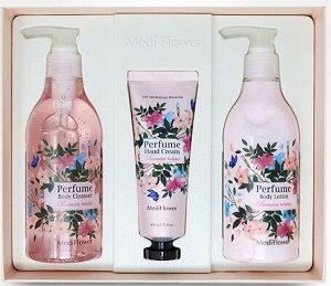Набор средств для ухода за телом c цветочным ароматом Medi Flower Body Care Special Set Perfume Romantic Holiday, 300/300 мл /80 гр
