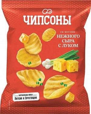 Снеки Чипсоны Нежный сыр с луком 90г