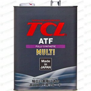 Масло трансмиссионное TCL ATF Multi, синтетическое, универсальное, для АКПП, 4л, арт. A004MLTA
