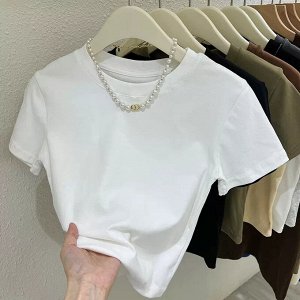 Футболка женская, короткая
