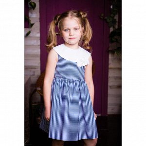 Летнее нарядное платье морячка ( для девочки) синяя полоска, серая полоска, розовая полоска