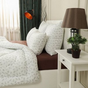 Одеяло 2-спальное, 172х205 см, Лебяжий искусственный пух, 350 г/м2, зимнее, чехол полиэстер, кант, S