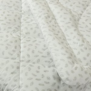 Одеяло 2-спальное, 172х205 см, Лебяжий искусственный пух, 350 г/м2, зимнее, чехол полиэстер, кант, S