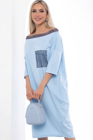 Платье Маниша голубое П10028