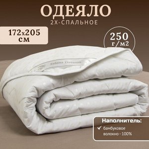 Одеяло 2-спальное, 172х205 см, Бамбук, 250 г/м2, всесезонное