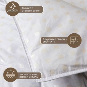 Одеяло 1.5-спальное, 140х205 см, Формула, полупух I кат, пух 60% перо 40%, 400 г/м2, зимнее, чехол тик, кант, Бел-Поль