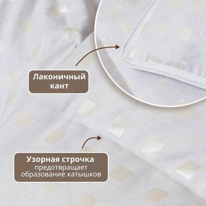 Одеяло 1.5-спальное, 140х205 см, Формула, полупух I кат, пух 60% перо 40%, 400 г/м2, зимнее, чехол тик, кант, Бел-Поль