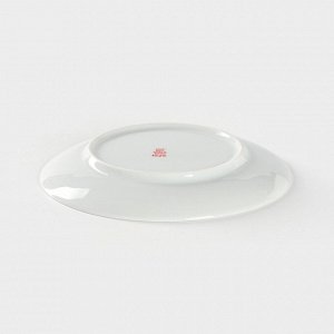 Тарелка фарфоровая «Прованс», d=17,5 см, белая, микс