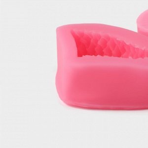 Силиконовый молд «Хвост русалки», 10x5,8 см, цвет розовый