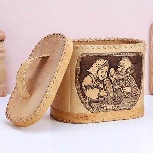 Хлебница с крышкой на 2 булки, 24x16x20 см