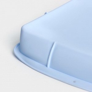 Форма для выпечки Доляна «Квадрат», силикон, 27x27x4 см (с бортиками), внутренний размер 23x23 см, МИКС