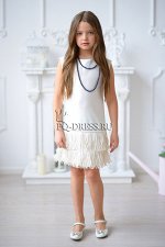 Платье нарядное для девочки арт. ИР-1709, цвет молочный