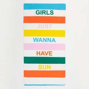 Полотенце пляжное Этель "Girls", 70*140 см,250гр/м2, 100%п/э