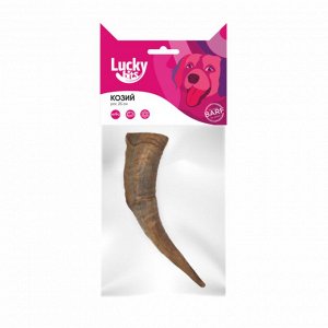 Лакомство для собак Lucky bits козий рог, размер М (20-25 см), 140-160 г