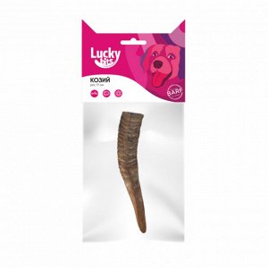 Лакомство для собак Lucky bits козий рог, размер S (15-17 см), 40-60 г
